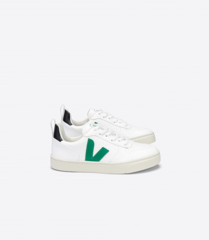 Veja V-10 Laces Cwl White Emeraude Black Ireland