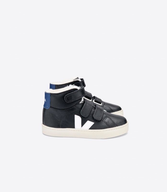 Mid Fured Chromefree Leather Black White Cobalt Veja Collection Ireland