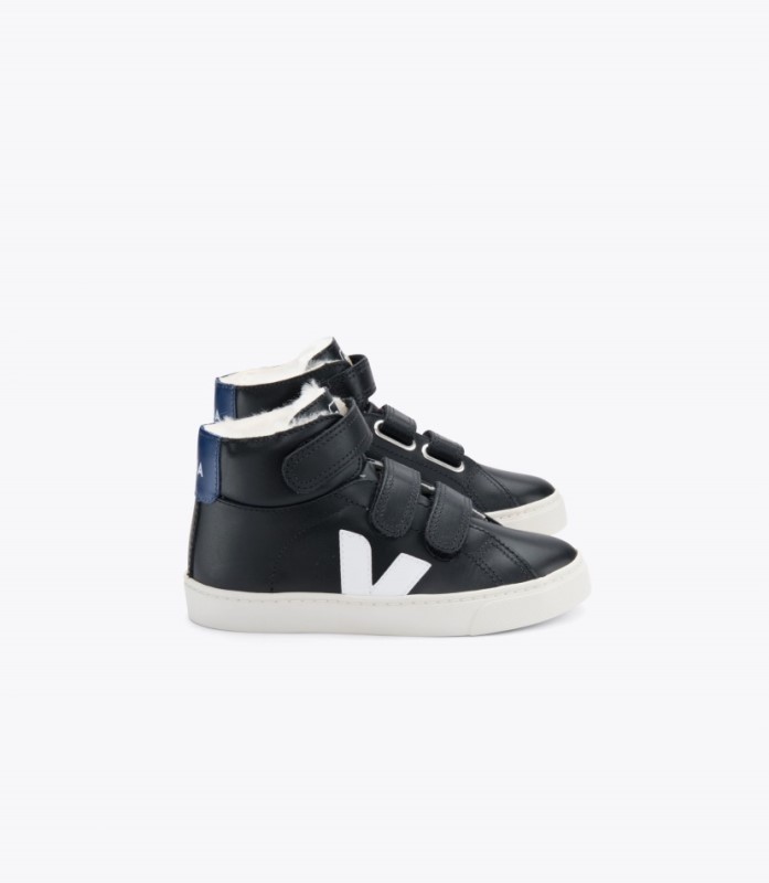 Veja Esplar Mid Fured Leather Black Cobalt Ireland