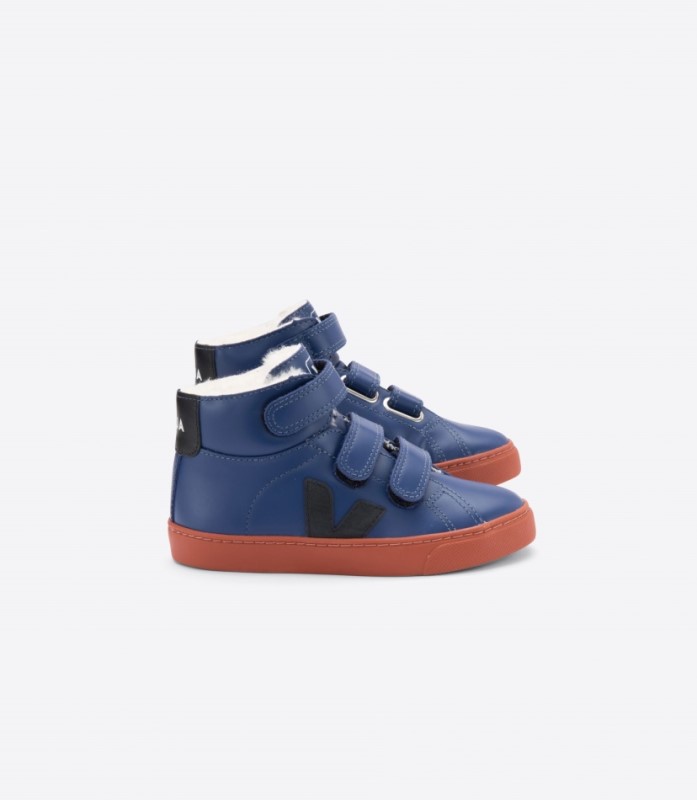 Veja Esplar Mid Fured Leather Cobalt Rust Ireland
