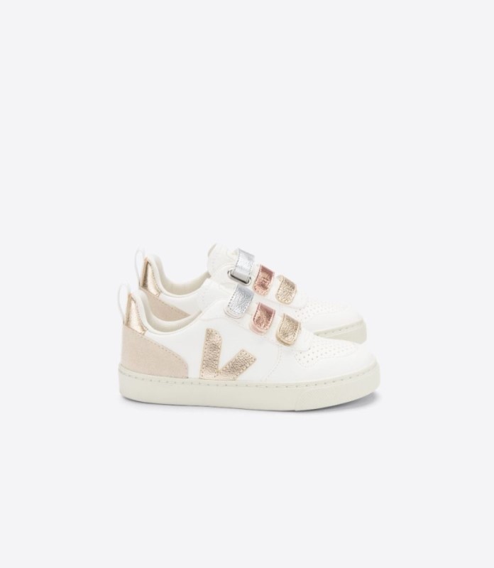 Veja V-10 Chromefree Leather Multico White Shiny Ireland
