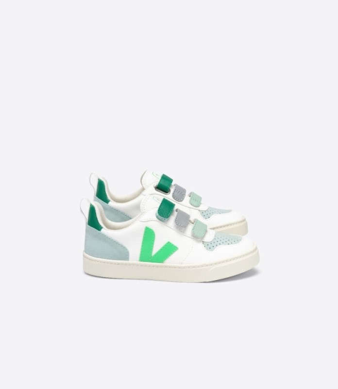 Veja V-10 Chromefree Leather White Absinthe Multico Ireland