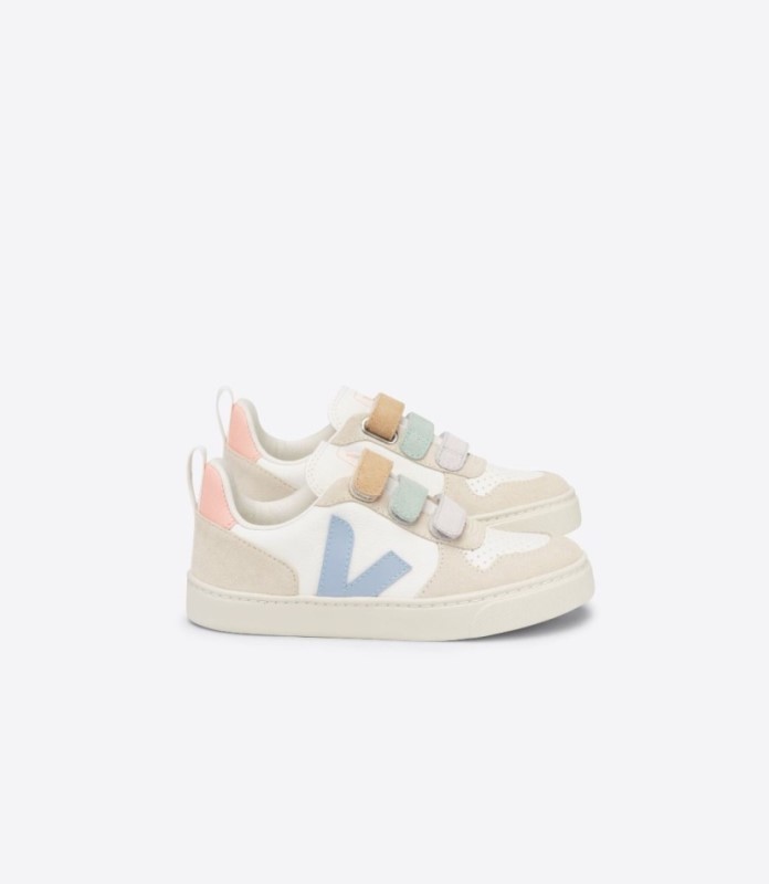 Veja V-10 Chromefree Multico White Blue Ireland